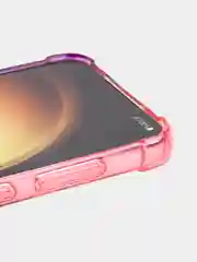 Пурпурный чехол для Samsung Galaxy S23 противоударный силиконовый ROSCO прозрачный, усиленные углы