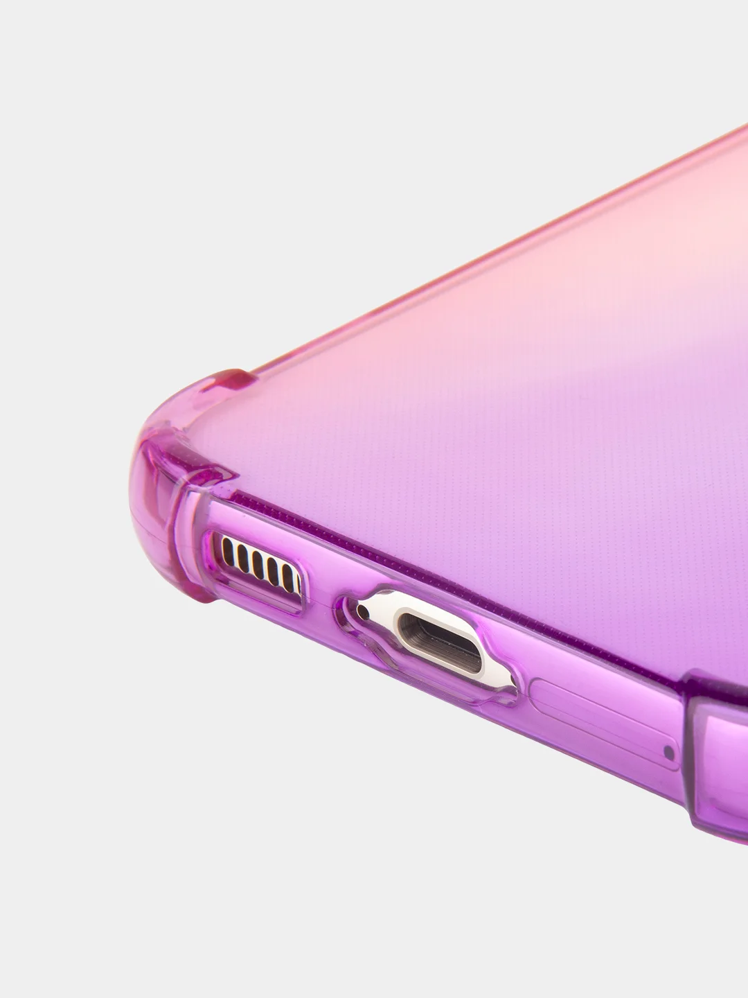 Пурпурный чехол для Samsung Galaxy S23 противоударный силиконовый ROSCO прозрачный, усиленные углы