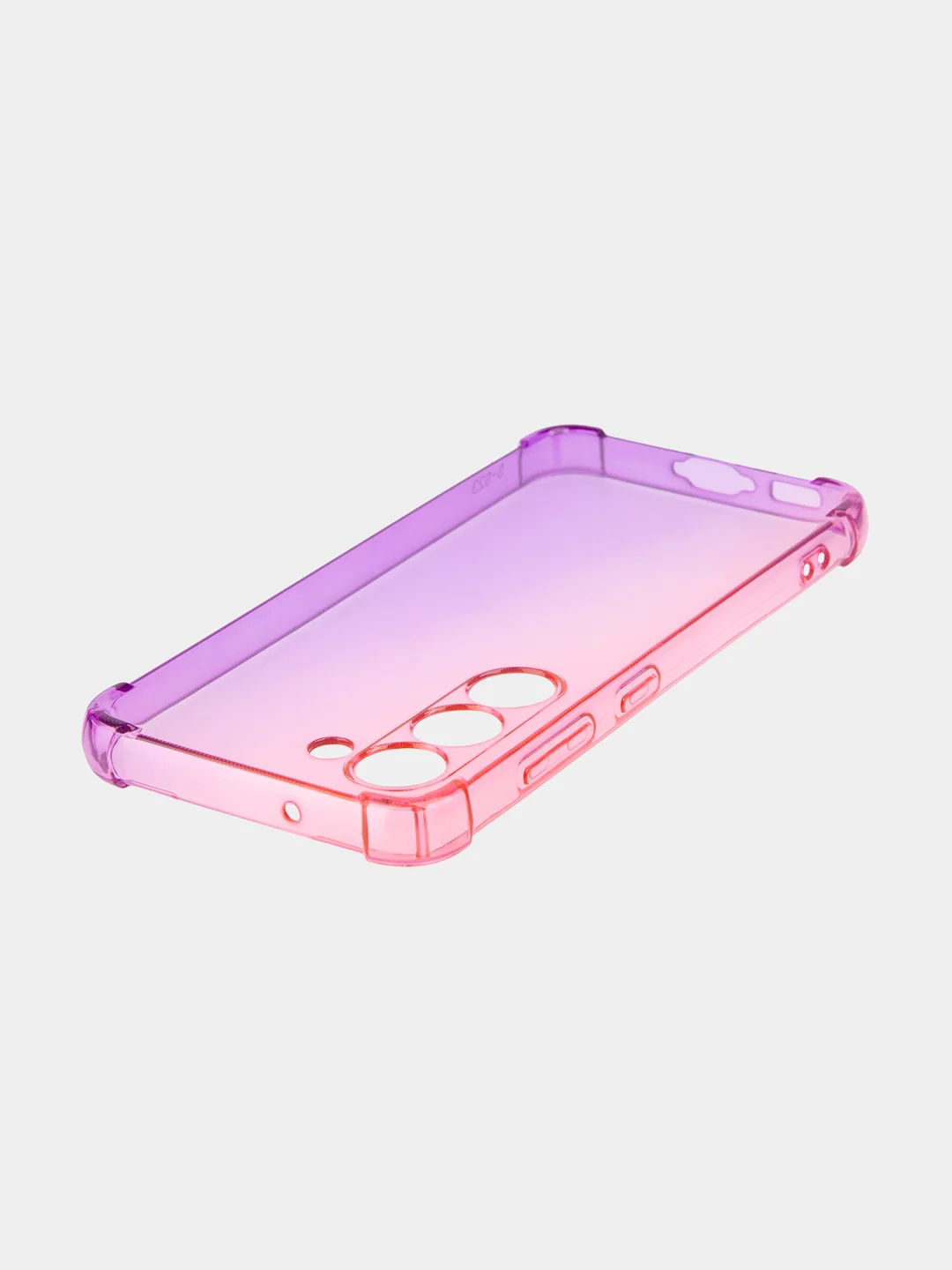 Пурпурный чехол для Samsung Galaxy S23 противоударный силиконовый ROSCO прозрачный, усиленные углы