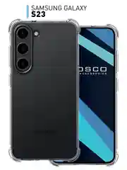 Прозрачный чехол для Samsung Galaxy S23 противоударный силиконовый ROSCO прозрачный, усиленные углы