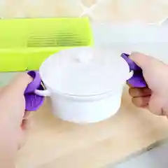 Прихватки силиконовые для горячего 2 шт, кухонный зажим на пальцы