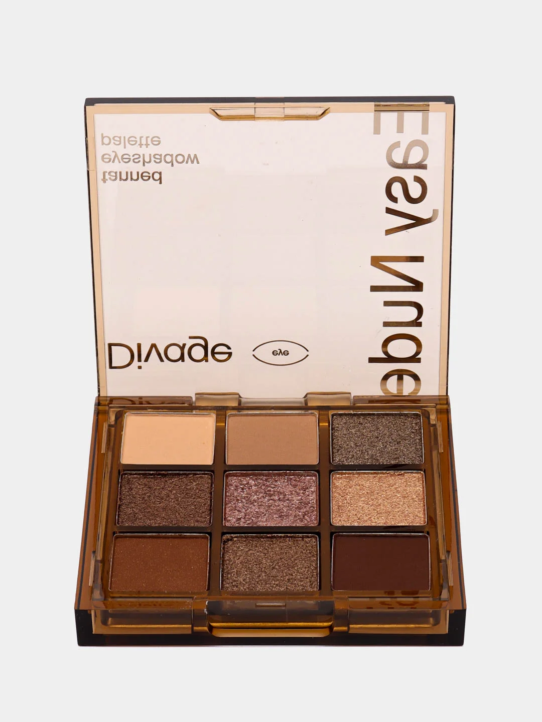 Коричневый палетка теней для век  Divage Easy Nude Tanned eyeshadow palette