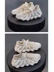 Бежевый кроссовки женские спортивные для бега, Yeezy изики кеды с толстой подошвой на осень лето