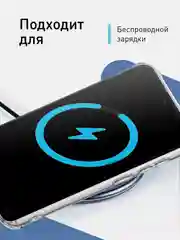 Прозрачный чехол для Samsung Galaxy S23 FE противоударный силиконовый ROSCO с карманом для карт, углы