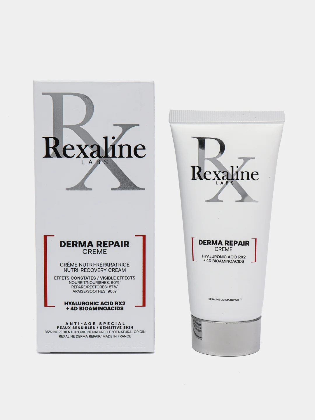 Прозрачный rexaline Derma Repair. Ж Товар. Крем омолаживающий для чувствительной кожи лица, 50 мл