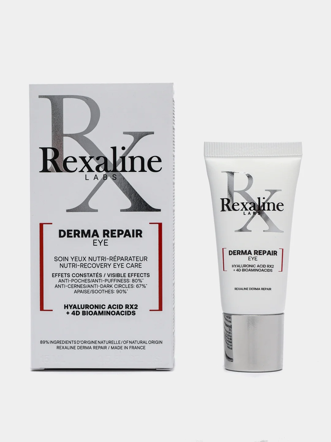 Прозрачный rexaline Derma Repair Ж Товар Крем омолаживающий для чувствительной кожи вокруг глаз 15 мл