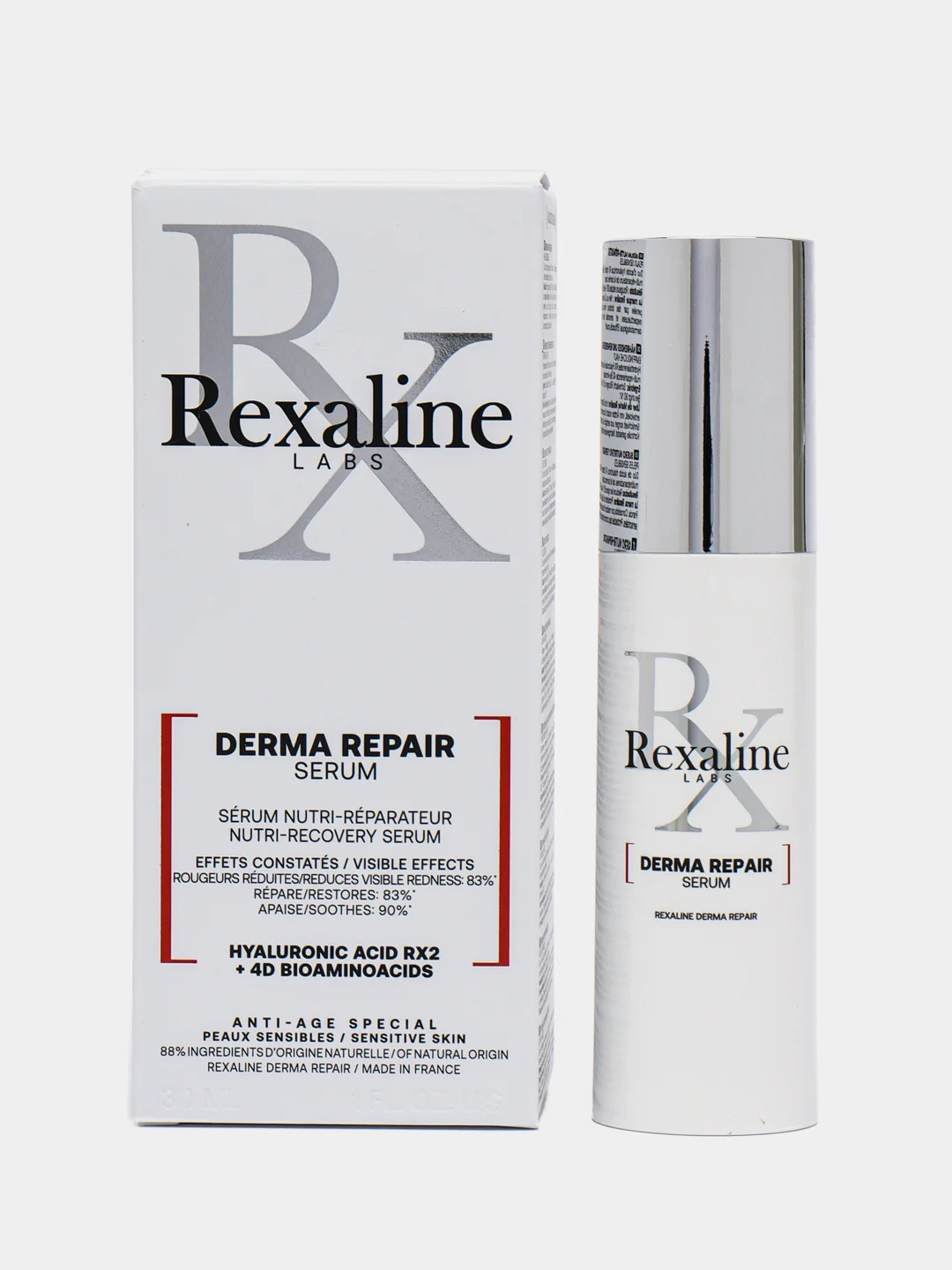 Прозрачный rexaline Derma Repair. Ж Товар. Сыворотка омолаживающая для чувствительной кожи лица, 30 мл