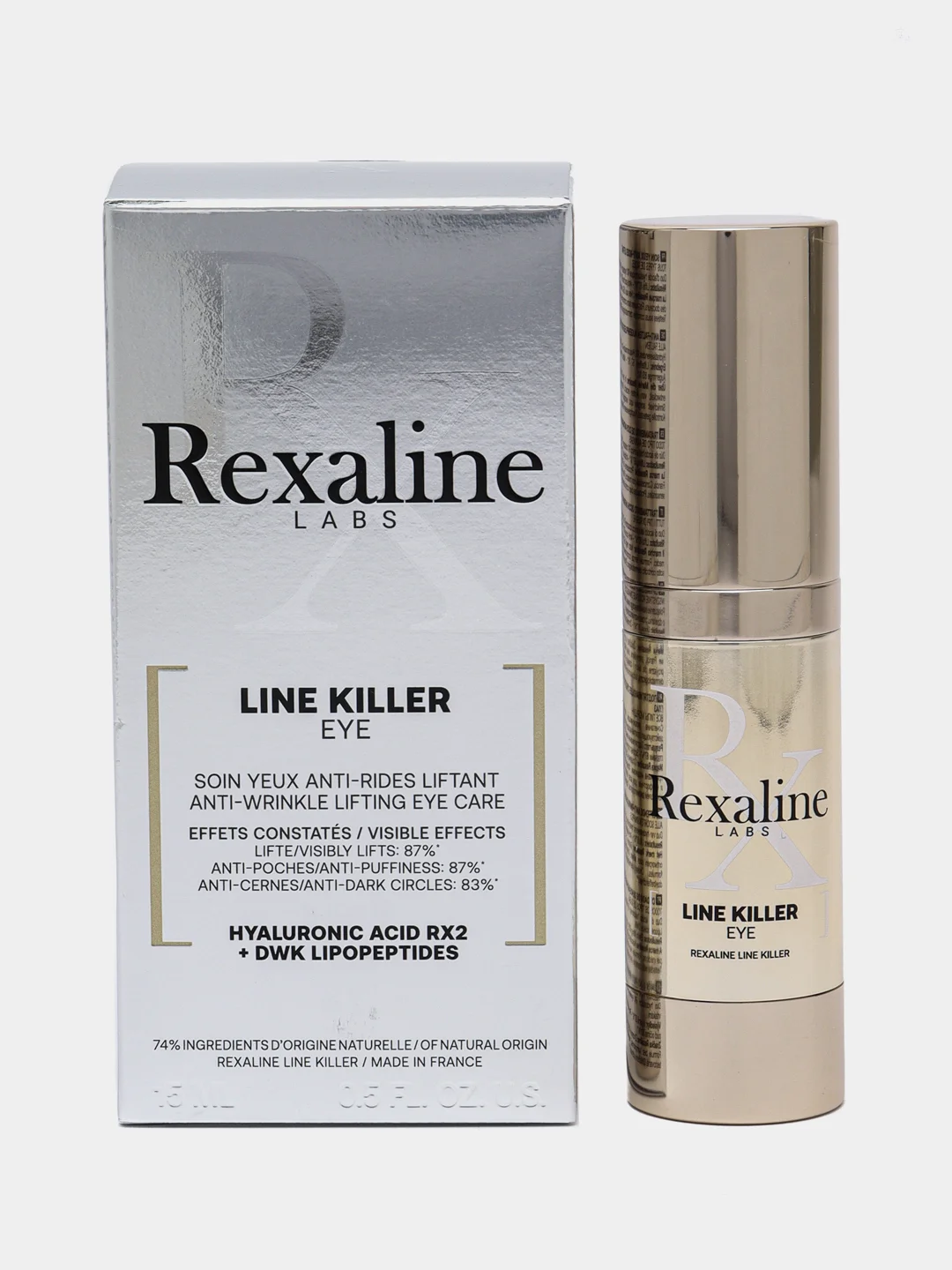 Прозрачный rexaline Line Killer Ж Товар Антивозрастной крем-эксперт для кожи вокруг глаз 15 мл