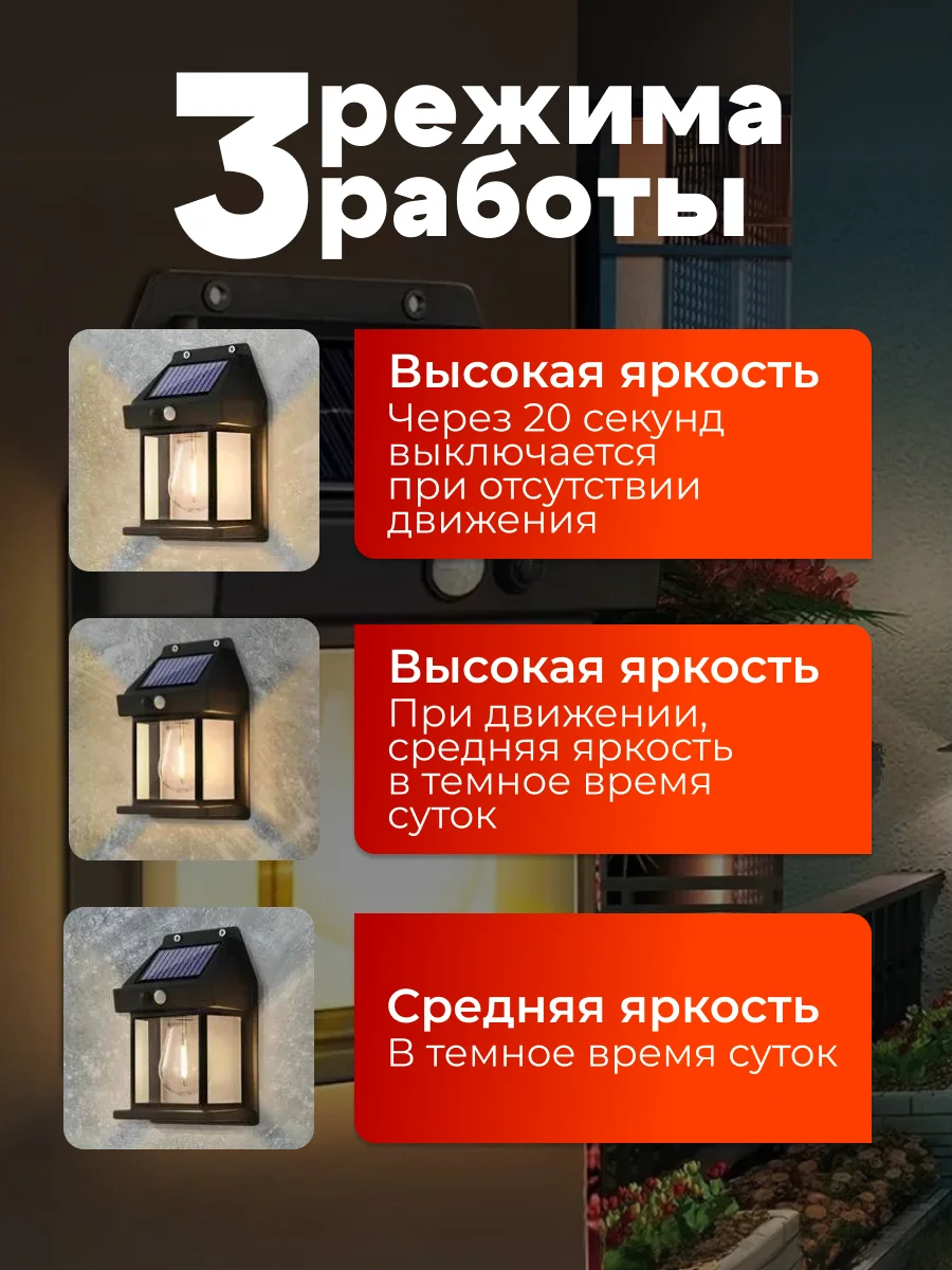 Черный светильник на солнечной батарее с датчиком движения, светильник светодиодный для дачи дома