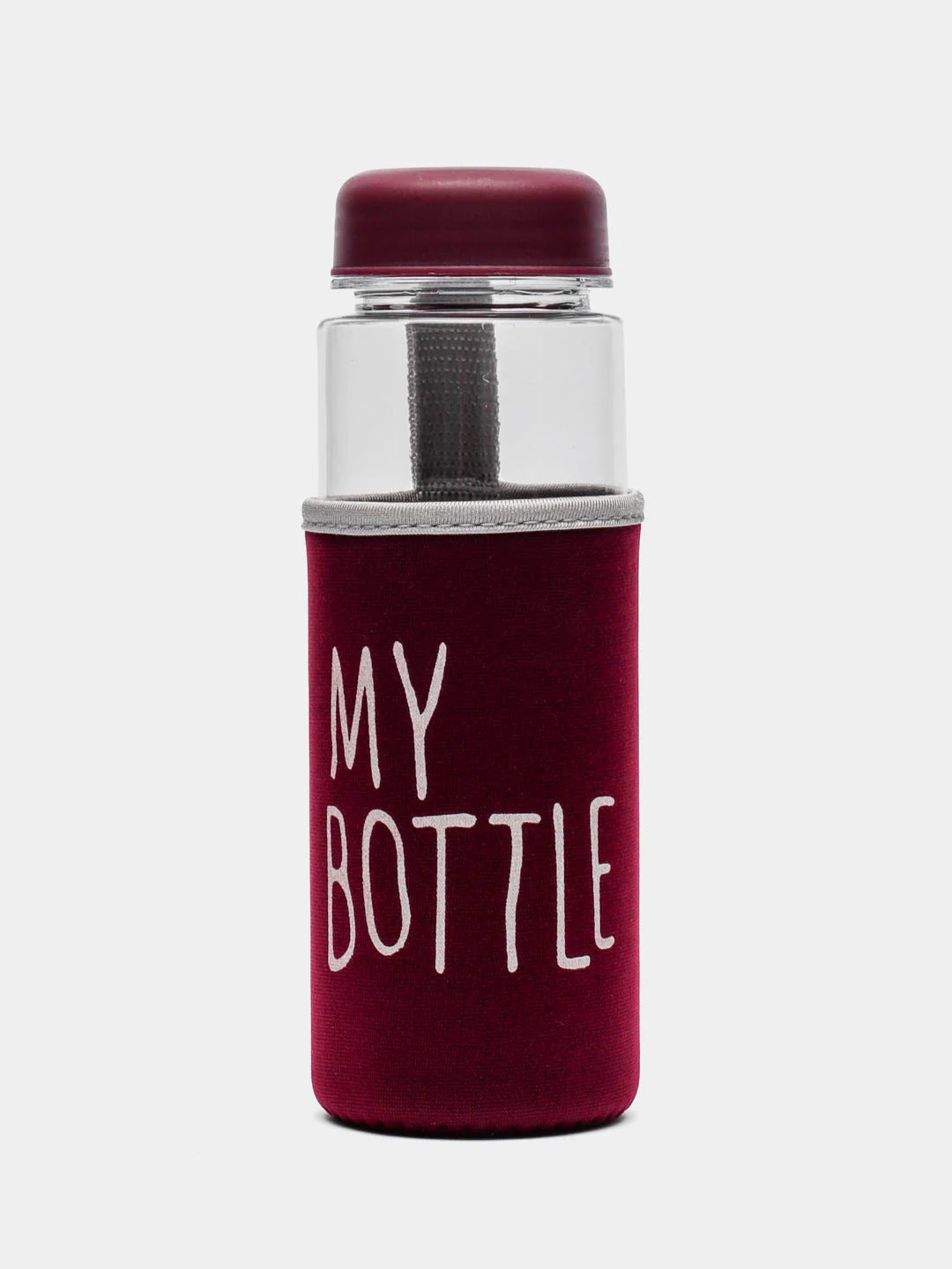 Багровый бутылка для воды, 500 мл, My bottle, 19.5 х 6 см, термочехол в комплекте
