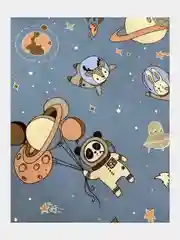 Постельное белье детское 1,5 спальный Поплин ivSubelIa "Космос", 50x70