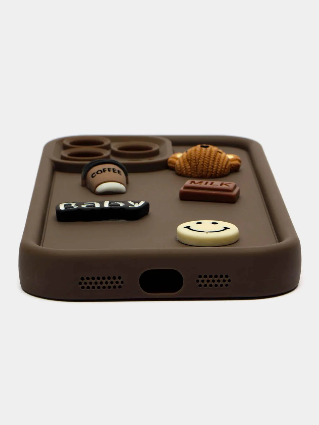 Коричневый защитный чехол на iPhone (Айфон)  13, 14, 15, Pro, Pro Max