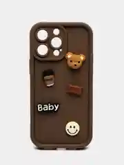 Коричневый защитный чехол на iPhone (Айфон)  13, 14, 15, Pro, Pro Max