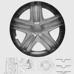 Колпаки на колеса R15+, 4шт