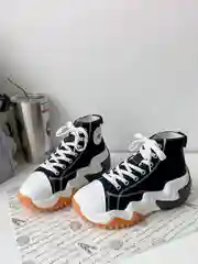Черный кеды женские Converse на высокой платформе, кроссовки конверсы на осень с высокой подошвой