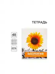 Светло-оранжевый тетрадь предметная общая 48 листов в клетку со справочном материалом