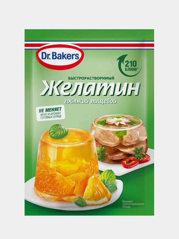 Желатин пищевой Dr. Bakers, говяжий, 20 г