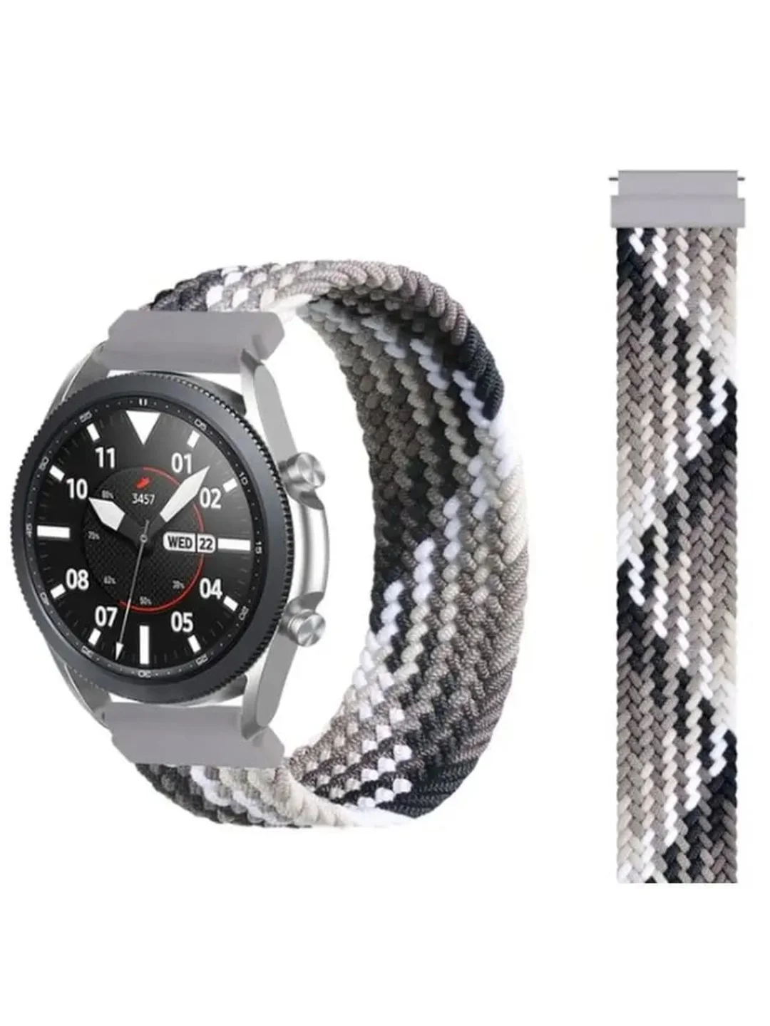 Серый плетеный нейлоновый ремешок Apple Watch 38, 40, 41, 42, 44, 45, 49 мм
