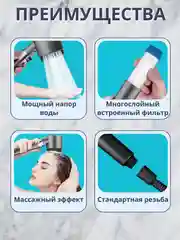 Массажная лейка насадка с фильтром для душа