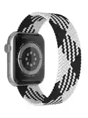 Серебряный плетеный нейлоновый ремешок Apple Watch 38, 40, 41, 42, 44, 45, 49 мм