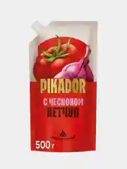 Кетчуп томатный PIKADOR С чесноком, 500 г