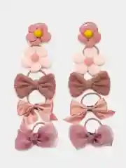 Кораллово-розовый резинки для волос набор 10 шт