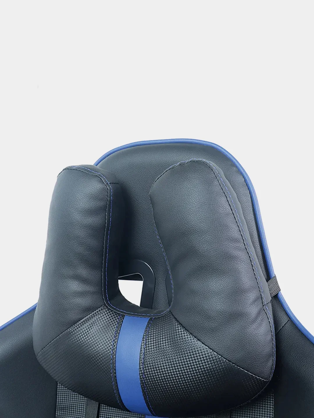 Кресло компьютерное BRABIX GT Carbon GM-120, две подушки, экокожа, черное/синее, 531930