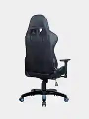 Кресло компьютерное BRABIX GT Carbon GM-120, две подушки, экокожа, черное/синее, 531930