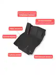 Черный коврики в салон 3D EVA Premium для Hyundai Tucson III (2015-2021), IV Long (2020-)