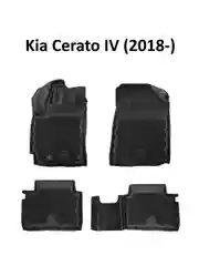 Черный коврики в салон 3D EVA Premium для Kia Cerato III (2013-2020), Kia Cerato IV (2018-)