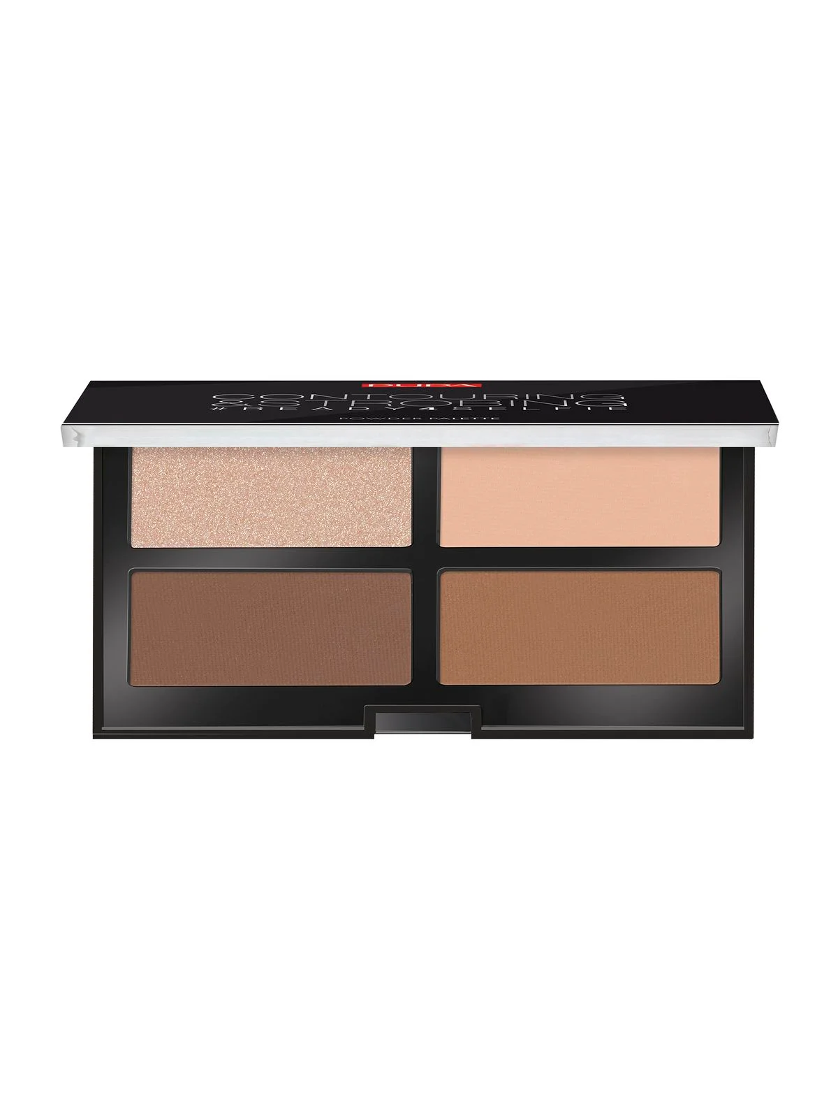 Разноцветный pupa Набор для контуринга Contouring & Strobing Palette, оттенок №003 для темной кожи