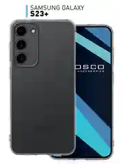 Чехол для Samsung Galaxy S23+, S23 Plus силиконовый ROSCO прозрачный, бортик- защита камер