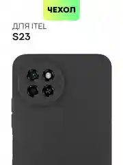 Чехол для Itel S23 силиконовый BROSCORP матовый тонкий с бортиком- защитой вокруг камер