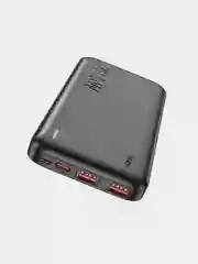 Черный повербанк Hoco J101 10000 mAh ультратонкий с быстрой зарядкой PD22.5W QC