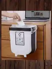 Белый подвесное мусорное ведро, складная корзина 8 л