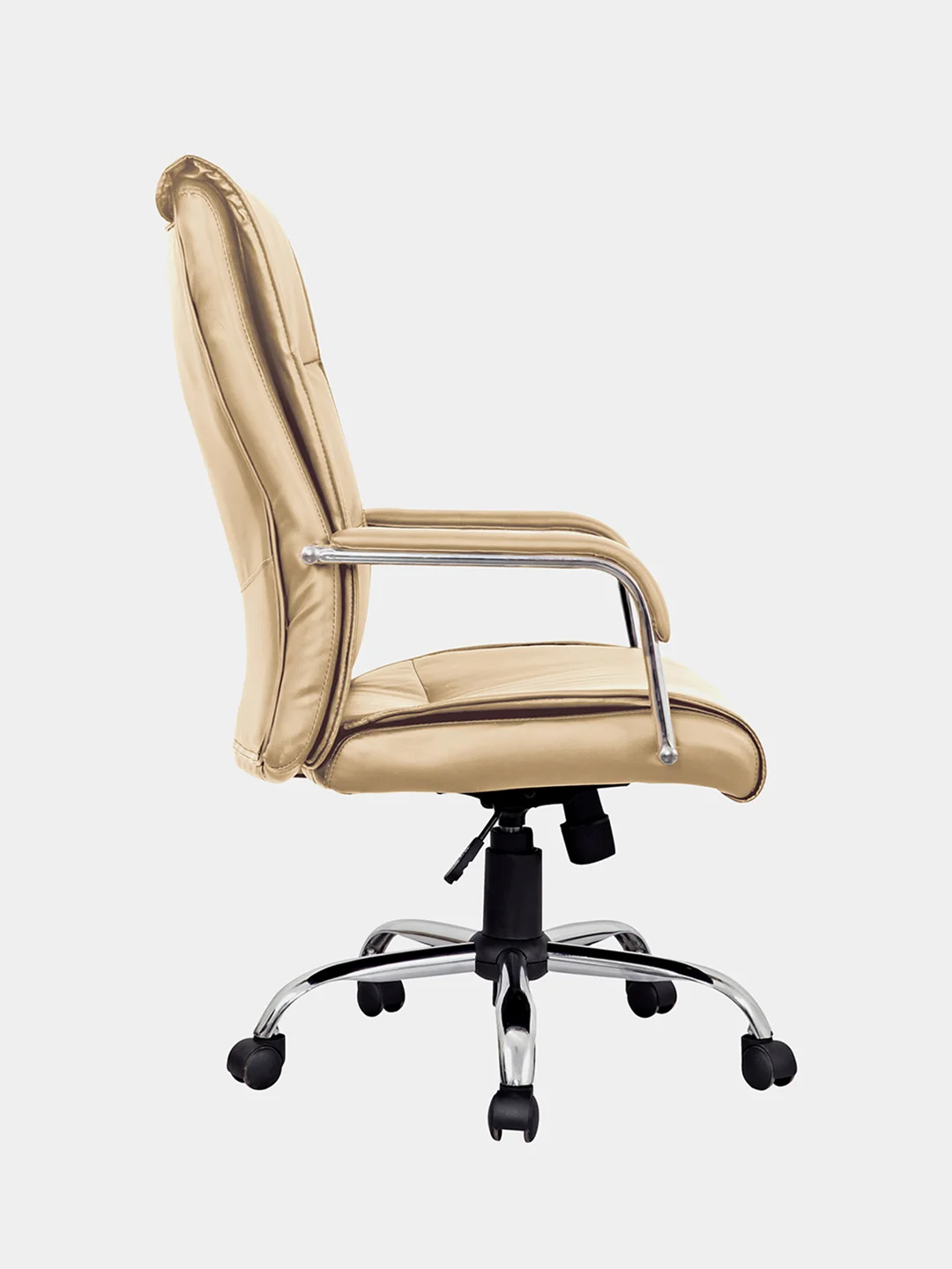 Кресло офисное BRABIX Space EX-508, экокожа, хром, бежевое, 531165