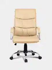 Кресло офисное BRABIX Space EX-508, экокожа, хром, бежевое, 531165