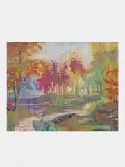Алмазная мозаика Остров Сокровищ Осень, 663868, без подрамника 40x50 см, картина стразами