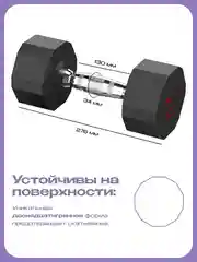 Гантели 10 кг, PROIRON, 2 шт., обрезиненные