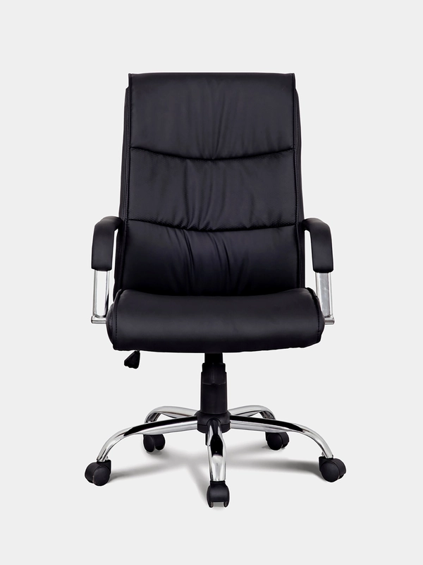 Кресло офисное BRABIX Space EX-508, экокожа, хром, черное, 530860