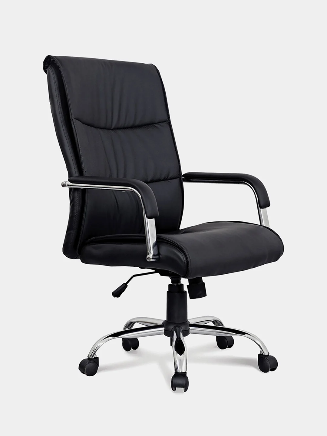 Кресло офисное BRABIX Space EX-508, экокожа, хром, черное, 530860