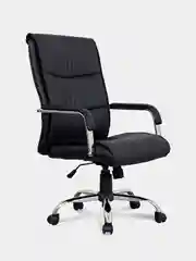 Кресло офисное BRABIX Space EX-508, экокожа, хром, черное, 530860