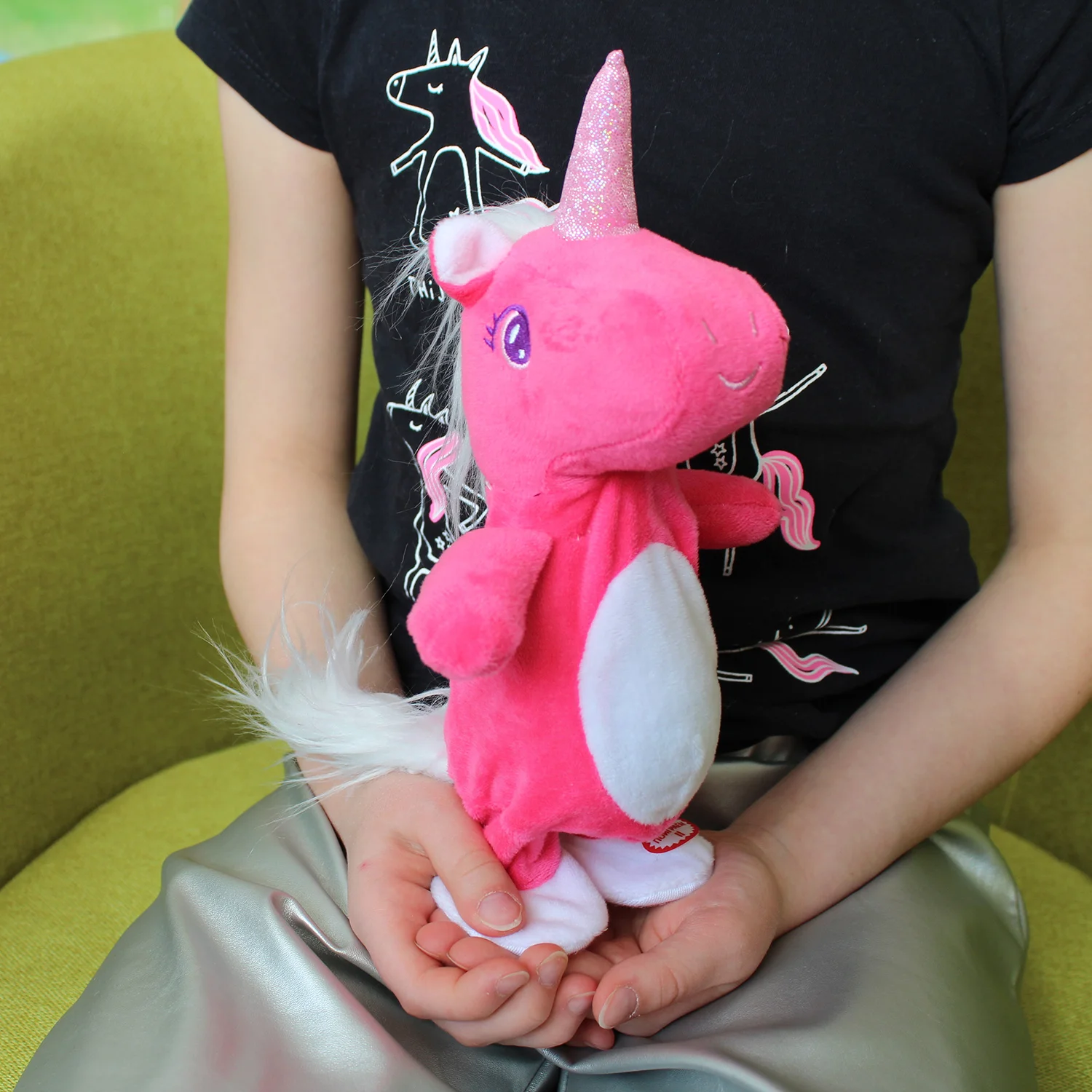 Интерактивная игрушка Единорог Малиновый 4в1, в шоубоксе