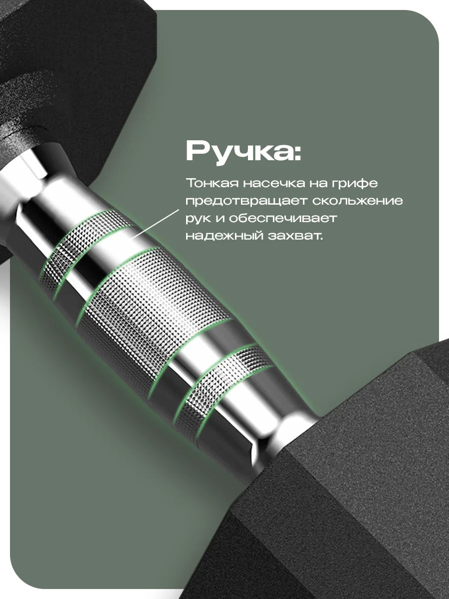 Гантели 3 кг, PROIRON, 2 шт., обрезиненные