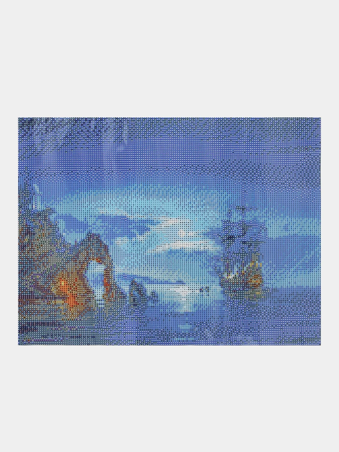 Алмазная мозаика Остров Сокровищ Ночь, 663856, без подрамника 30x40 см, картина стразами