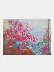 Алмазная мозаика Остров Сокровищ Сакура, 663862, без подрамника 30x40 см, картина стразами