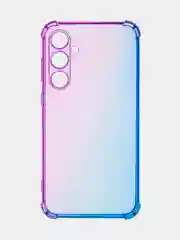 Фиолетовый чехол для Samsung Galaxy S23 FE противоударный силиконовый ROSCO прозрачный усиленные углы