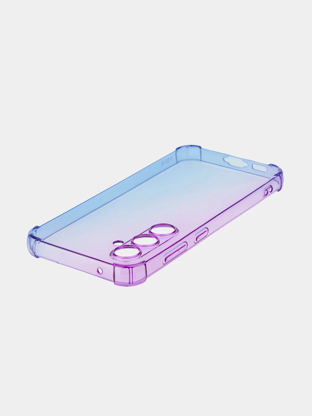 Фиолетовый чехол для Samsung Galaxy S23 FE противоударный силиконовый ROSCO прозрачный усиленные углы