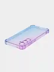 Фиолетовый чехол для Samsung Galaxy S23 FE противоударный силиконовый ROSCO прозрачный усиленные углы