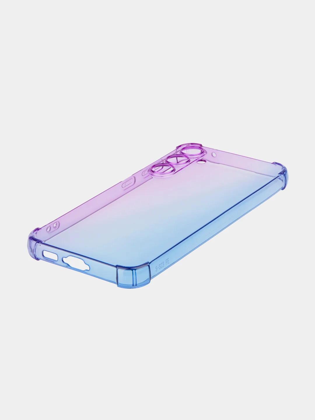 Фиолетовый чехол для Samsung Galaxy S23 FE противоударный силиконовый ROSCO прозрачный усиленные углы